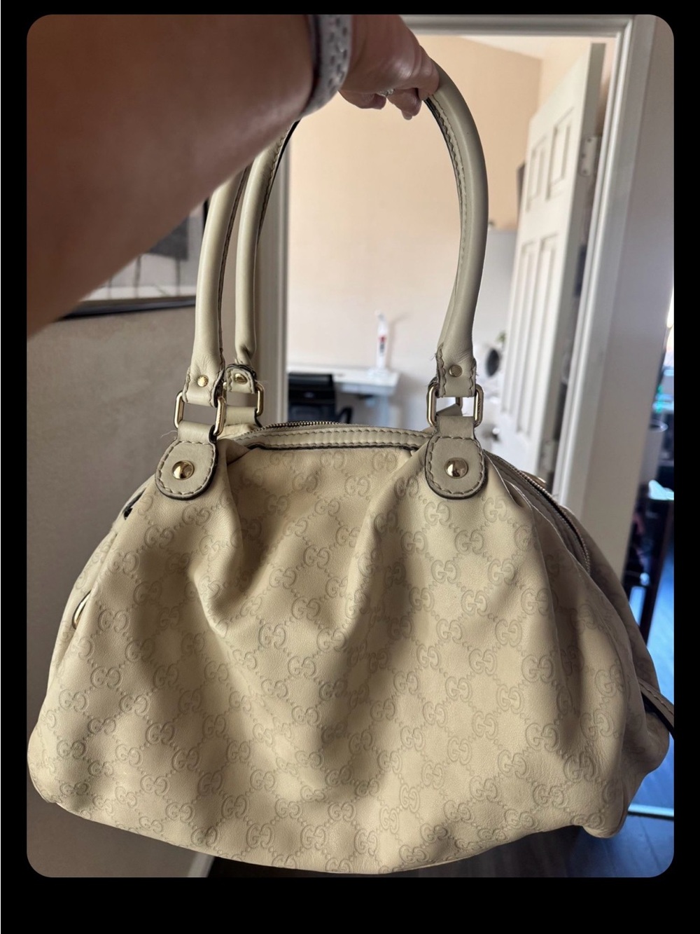 Pre-Loved/Owned Gucci 2016-2025 Guccissima Sukey Satchel